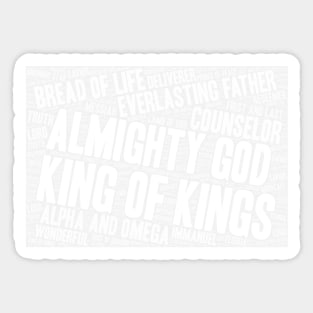 Names of Jesus Word Cloud Scripture Art Sticker